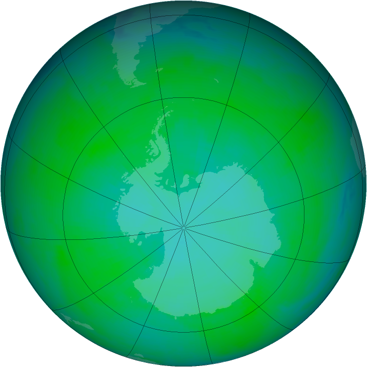Ozone Map 1991-12-31
